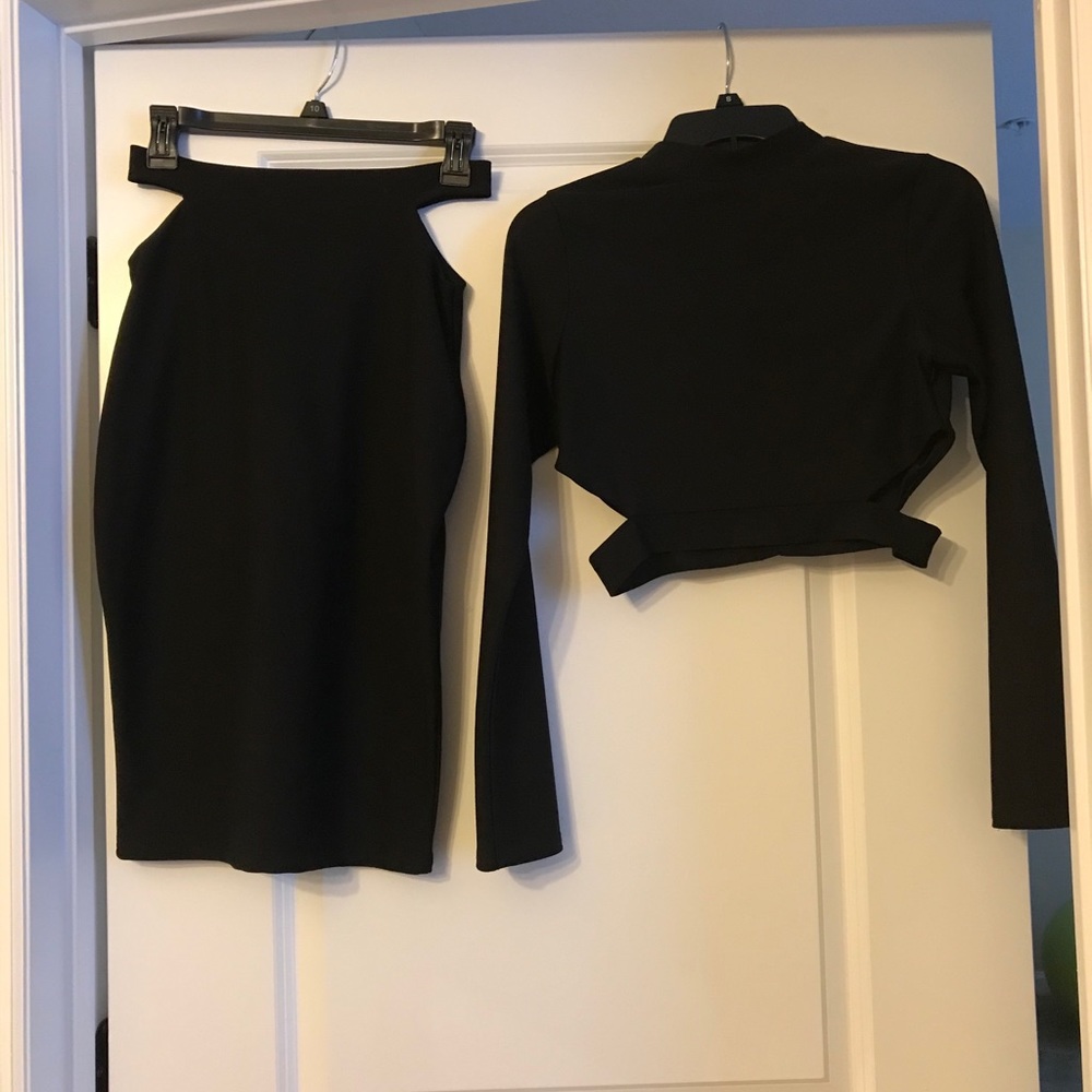 High waisted skirt set
